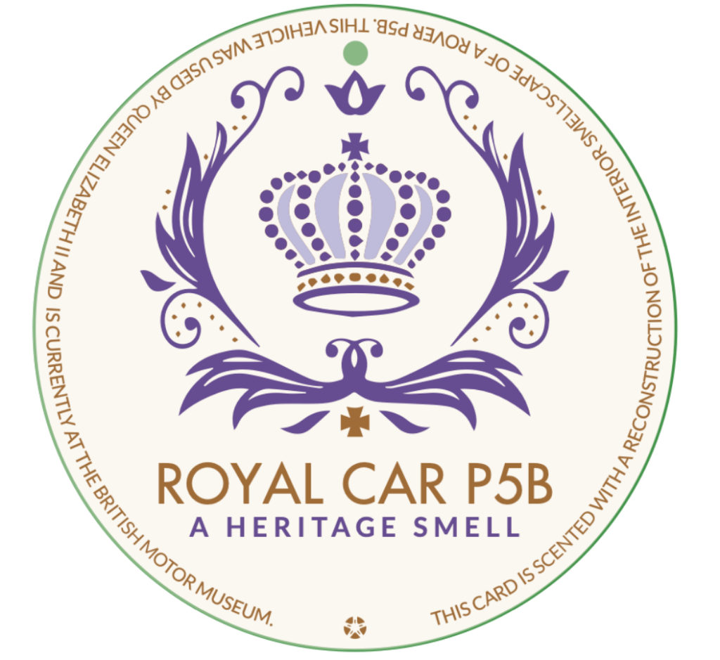 Car freshener scented with Royal Car P5B printed in 2023